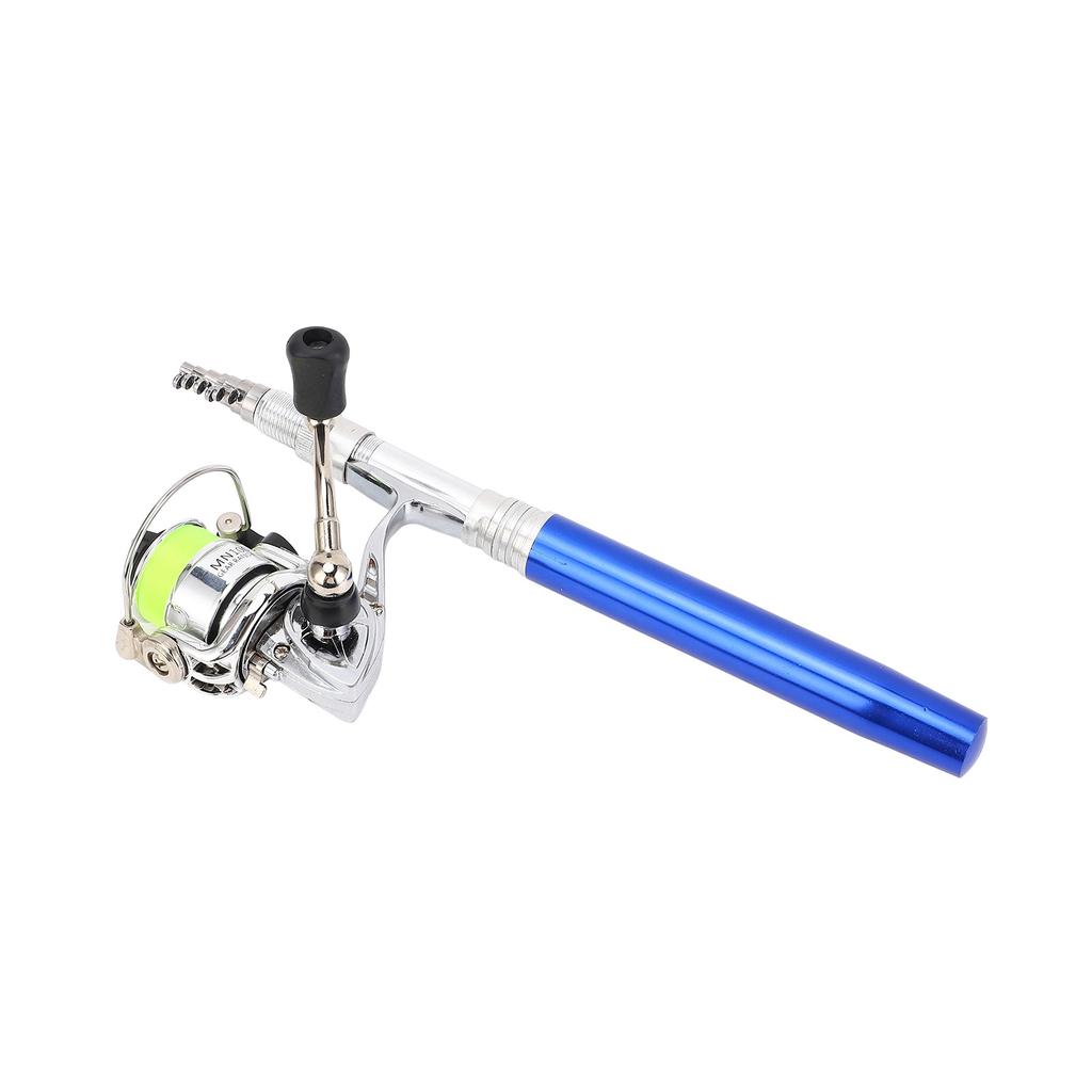 Pocket Collapsible Fishing Rod Reel Combo Mini Pen Fishing Pole Kit Telescopic Fishing Rod Spinning Reel Combo Kit