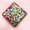 100Pcs Letter Jewelry Accessories Mixed Color Flat Bead Acrylic Loose Beads Square Bead New High-quality