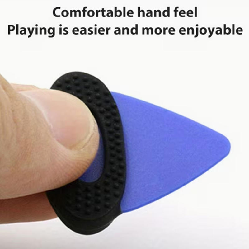 1/2pcs Guitar Finger Caps Silicone Soft Non-Slip Finger Protectors Adjustable Fit for Acoustic Electric Guitar Playing