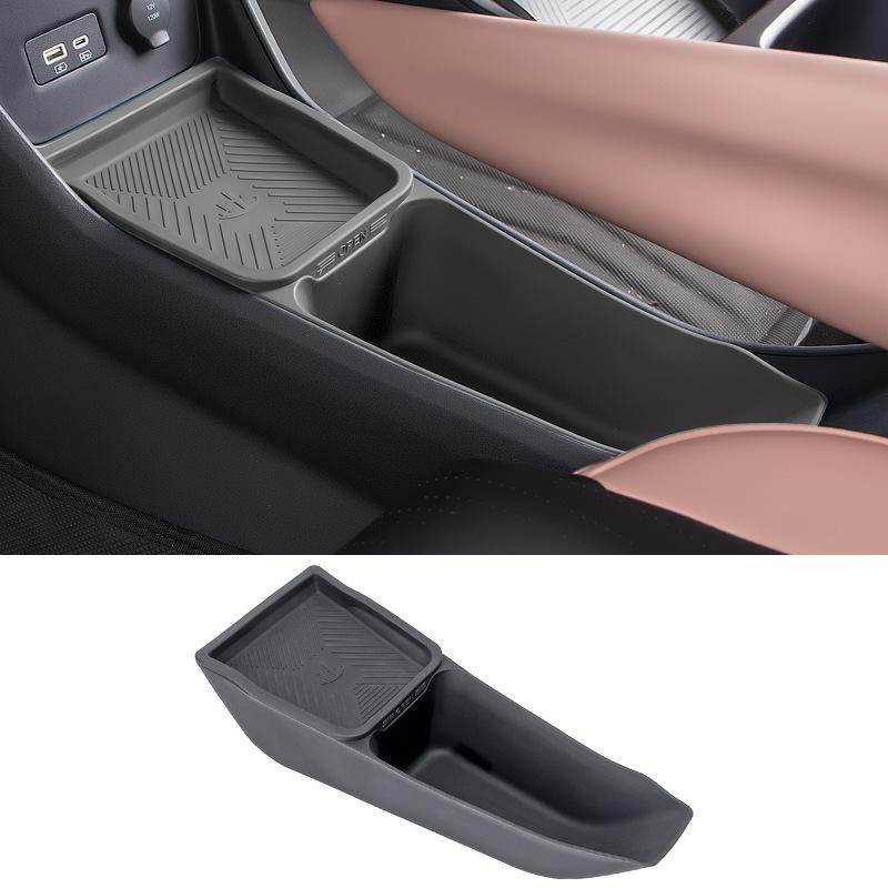 For BYD Seagull Central Control Storage Box Armrest Double Storage Storage Box Silicone Interior Supplies Car Accessories Tools