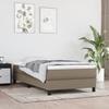 3144049 vidaXL Divan Bed with Mattress Taupe 90x200 Cm Fabric