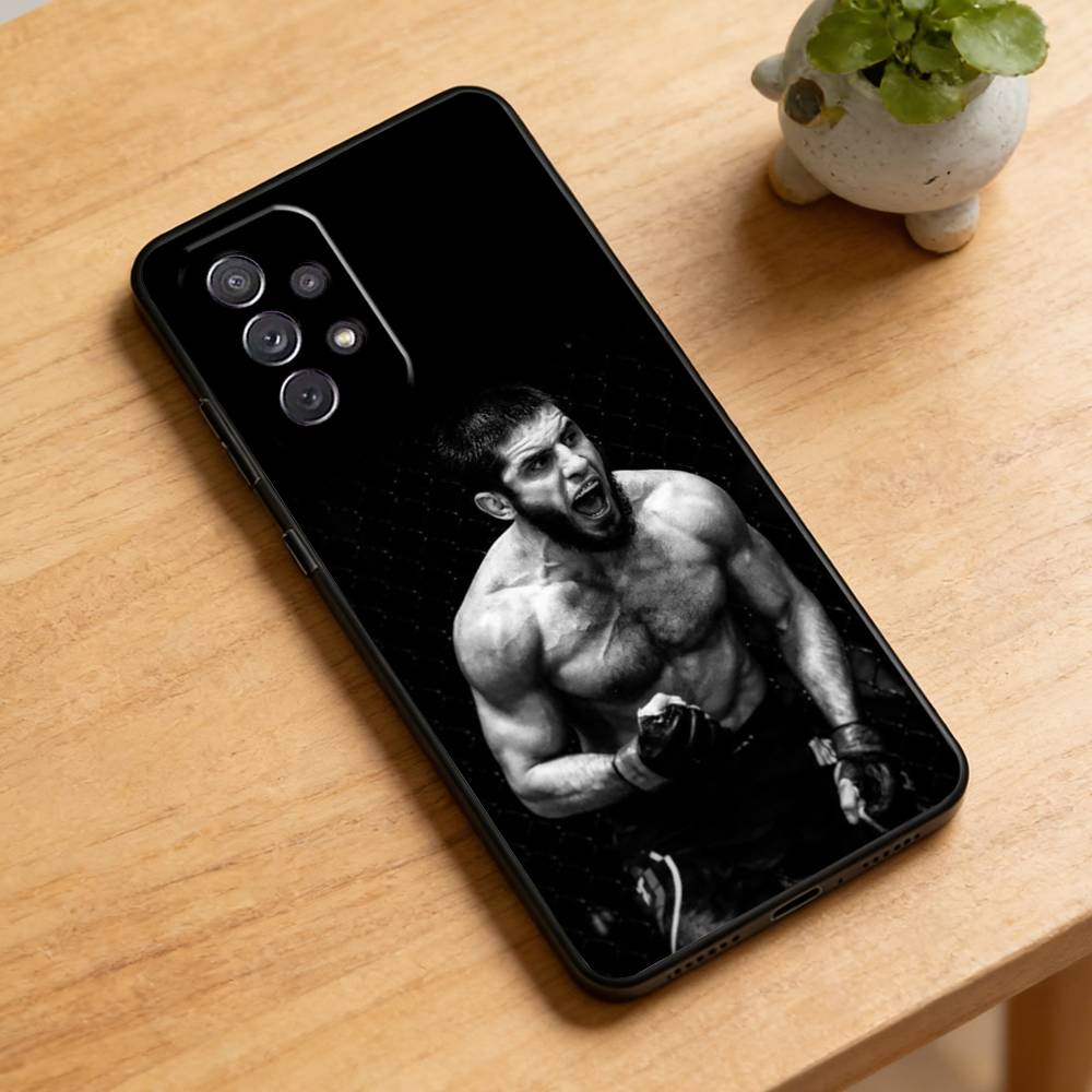 Чехол для телефона I-Islam Makhachev для Samsung Galaxy A73, A72, A71, A70, A52, A51 Другие Мягкий черный чехол