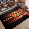 Custom Rug Union Berlin Pattern Print Name Text Soft Non‑Slip Floor Carpet for Home Indoor Decoration