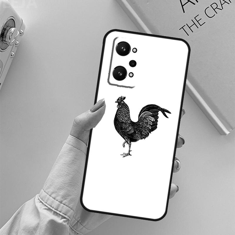 Chicken Hen Rooster For Realme C61 C75 C55 C51 C21Y C25S C67 C53 13 12 10 11 14 Pro Plus GT 6T 6 5 GT7 Pro Case