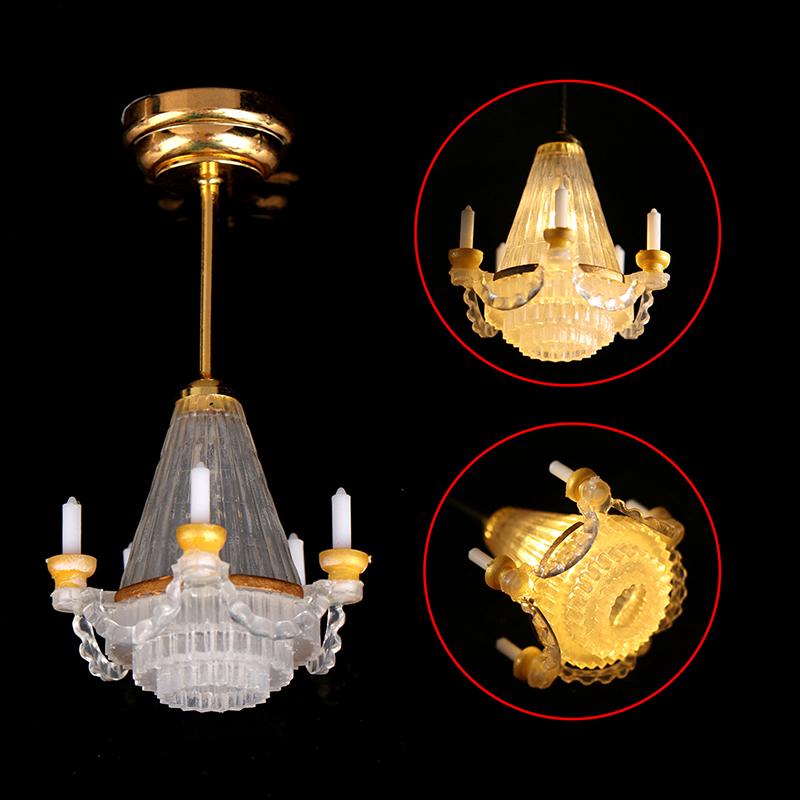 1:12 Dollhouse Miniature Ceiling Lamp LED Lamp Wall Light Living Room Decor Toy