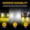 AUXITO 2Pcs Dual Color H8 H11 H9 H16(JP) LED Bulb Fog Lights Switch Switchback White Yellow Auto DRL Driving Lamp 12V Super Bright Car LED Fog Lamp