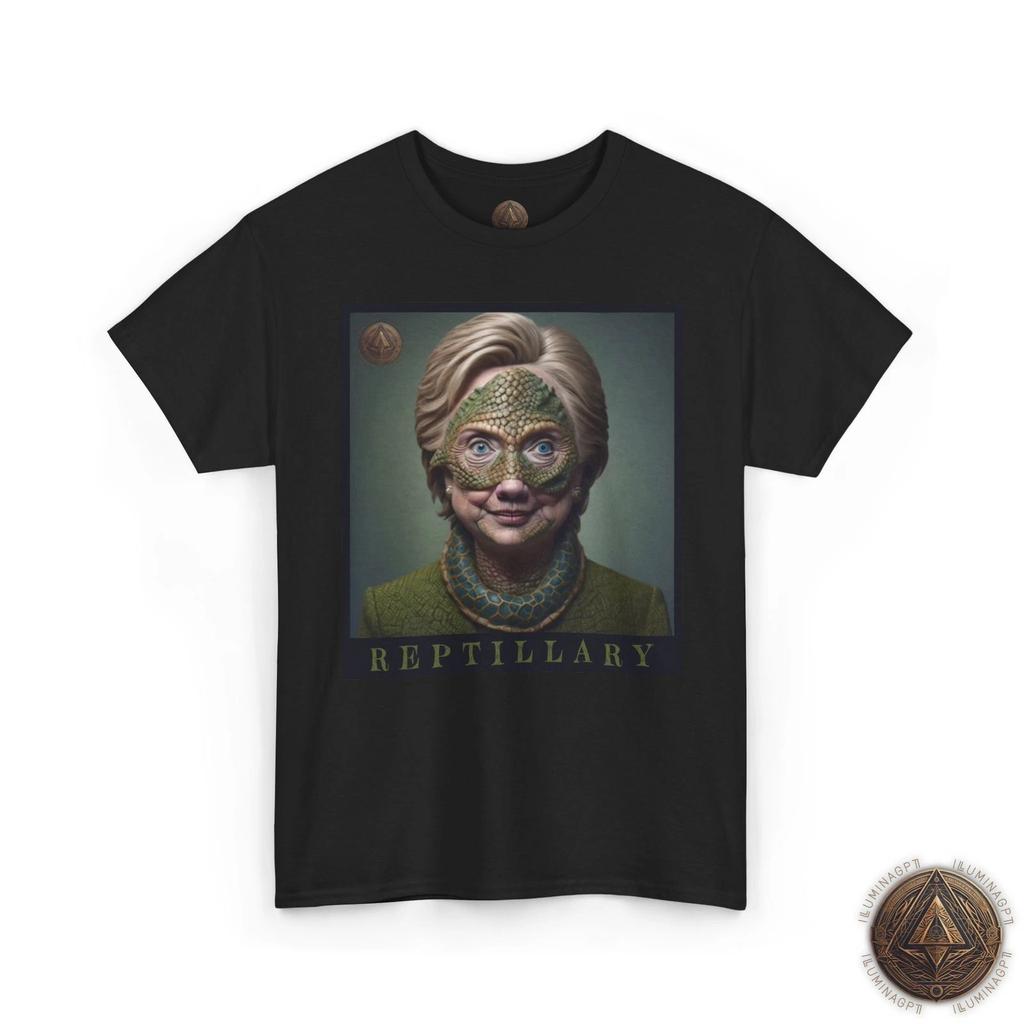 Reptillary T shirt, Funny Hillary Clinton Lizard People Conspiracy Tee