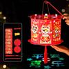 Cartoon Zodiac Horse Lantern Handmade Projection Feature Chinese New Year Lanterns with Tassel Blessing Words