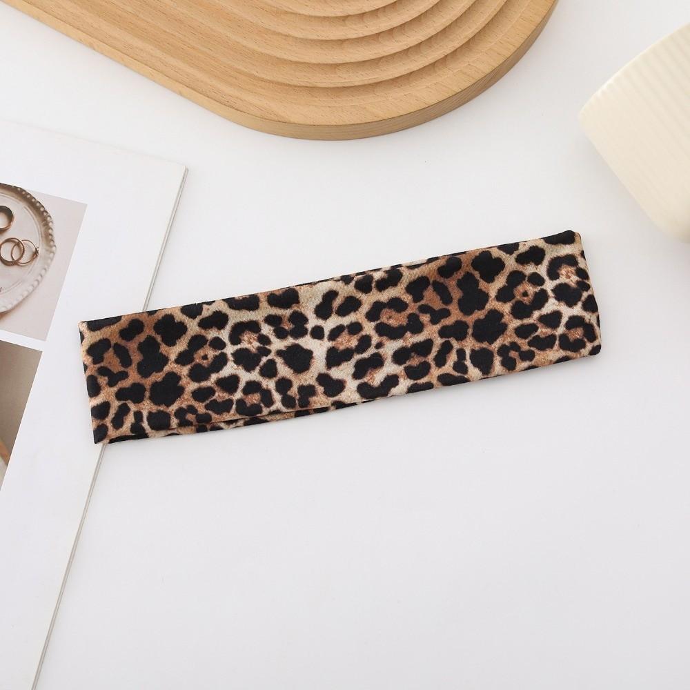 High Elasticity Leopard Print Headband Sweat Absorbing Wide Brim Headband New Yoga Headband Sports