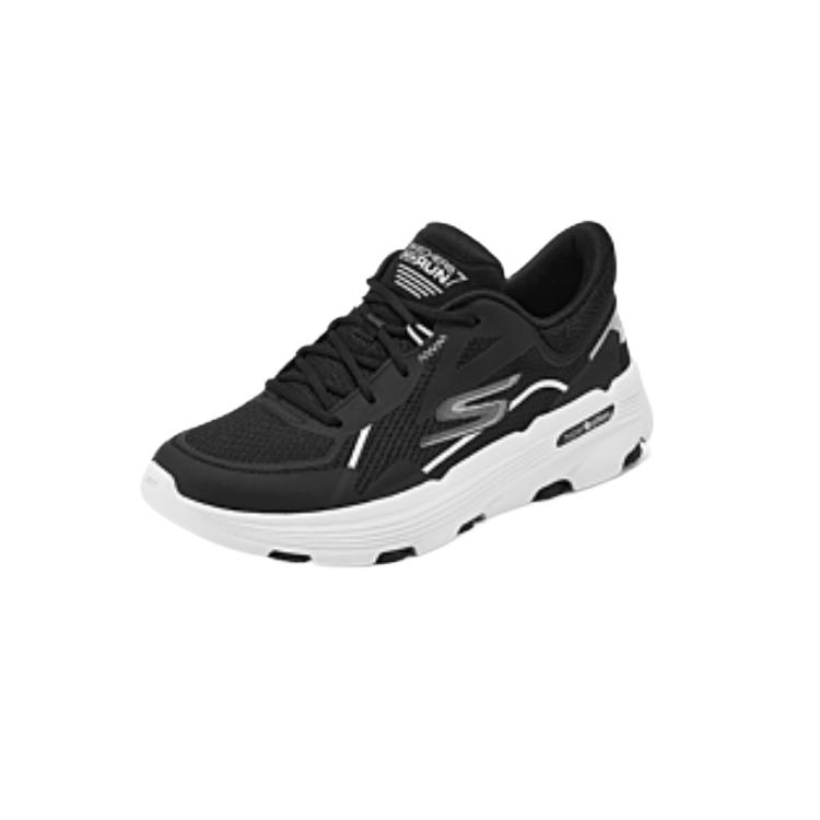 Skechers Go Series Comfortable Low-Top Running Shoes Women sneakers Black White 129336-BKW