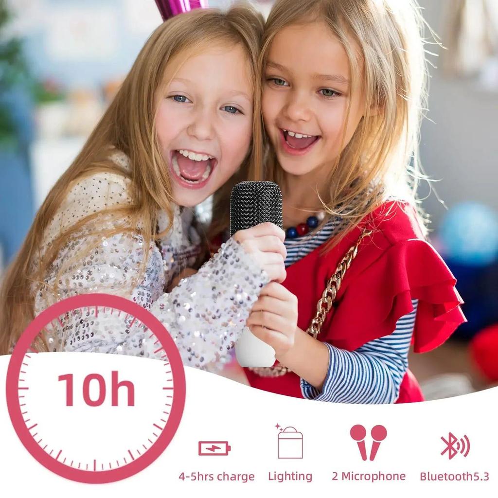 Беспроводные двойные микрофоны Y1 Караоке-машина KTV DSP-система Bluetooth 5.3 PA-динамик HIFI Стереообъемный звук RGB Красочные светодиодные огни
