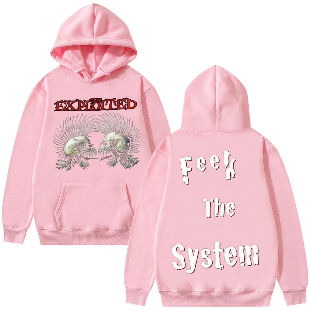 Худи с двусторонним принтом The Exploited, осень-зима, мужское, хип-хоп, готическое, ретро, толстовка, мужские панк худи оверсайз