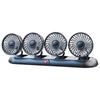 Portable 4-Head Car Cooling Fan 360 Degree Rotatable Cooling Air Fan Automobile Vehicle Fan for Dashboard SUV RV Truck Sedan