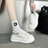 Breathable Thick-soled McQueen Little White Shoes Women's 2025 New Popular Spring and Autumn National Style Leisure Sports Muffin Board Shoes