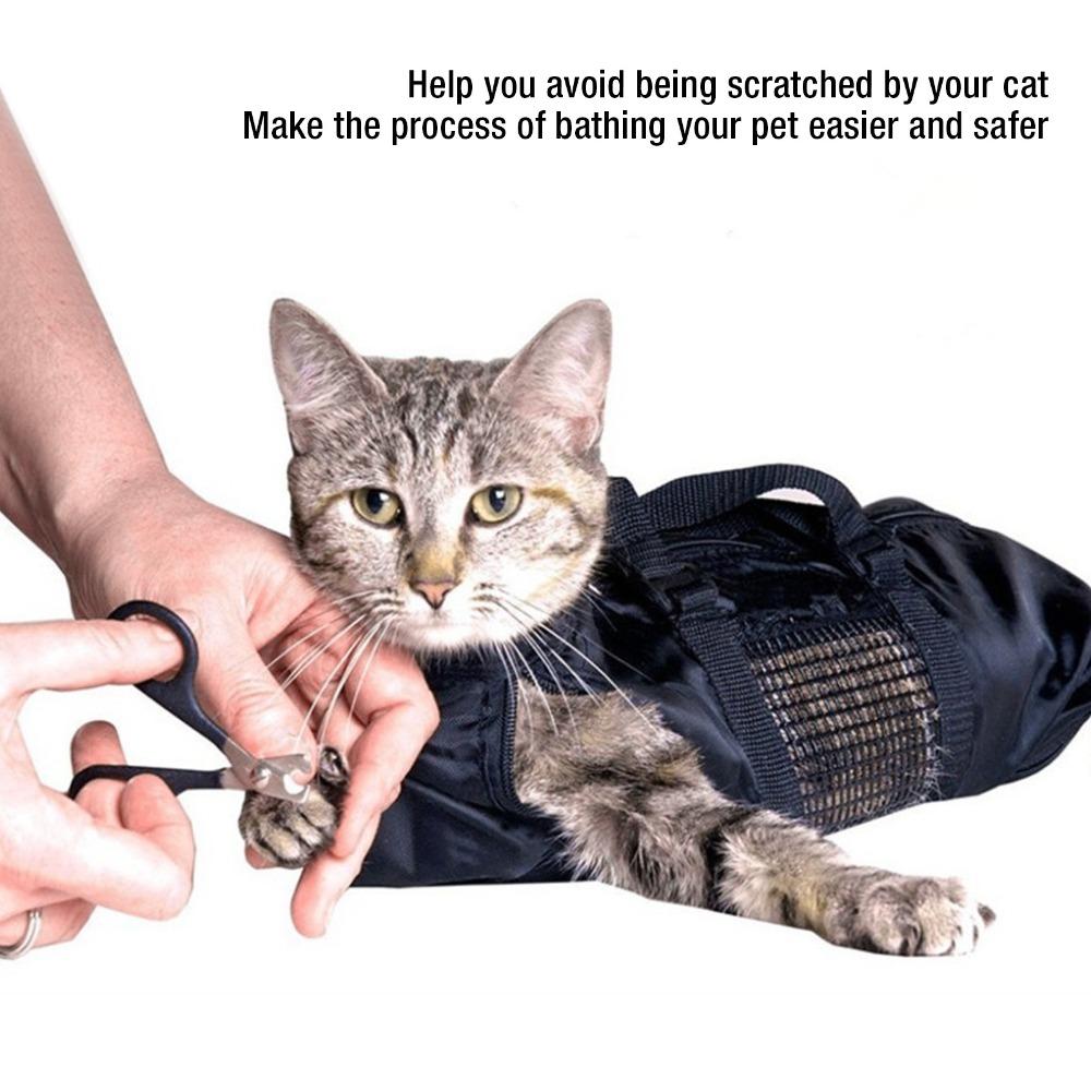 Protective Function Cat Restraint Bag Pet Bathing Restraint Bag for Nail Trimming Injections