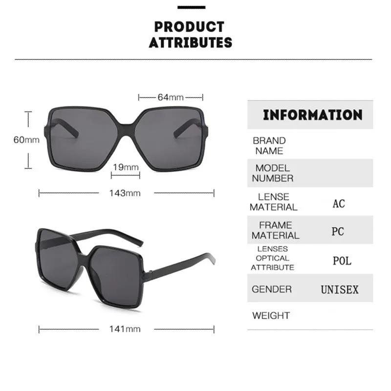 Brand Designer Fashion Oversized Sunglasses Women Plastic Female Big Frame Gradient Sun Glasses Uv400