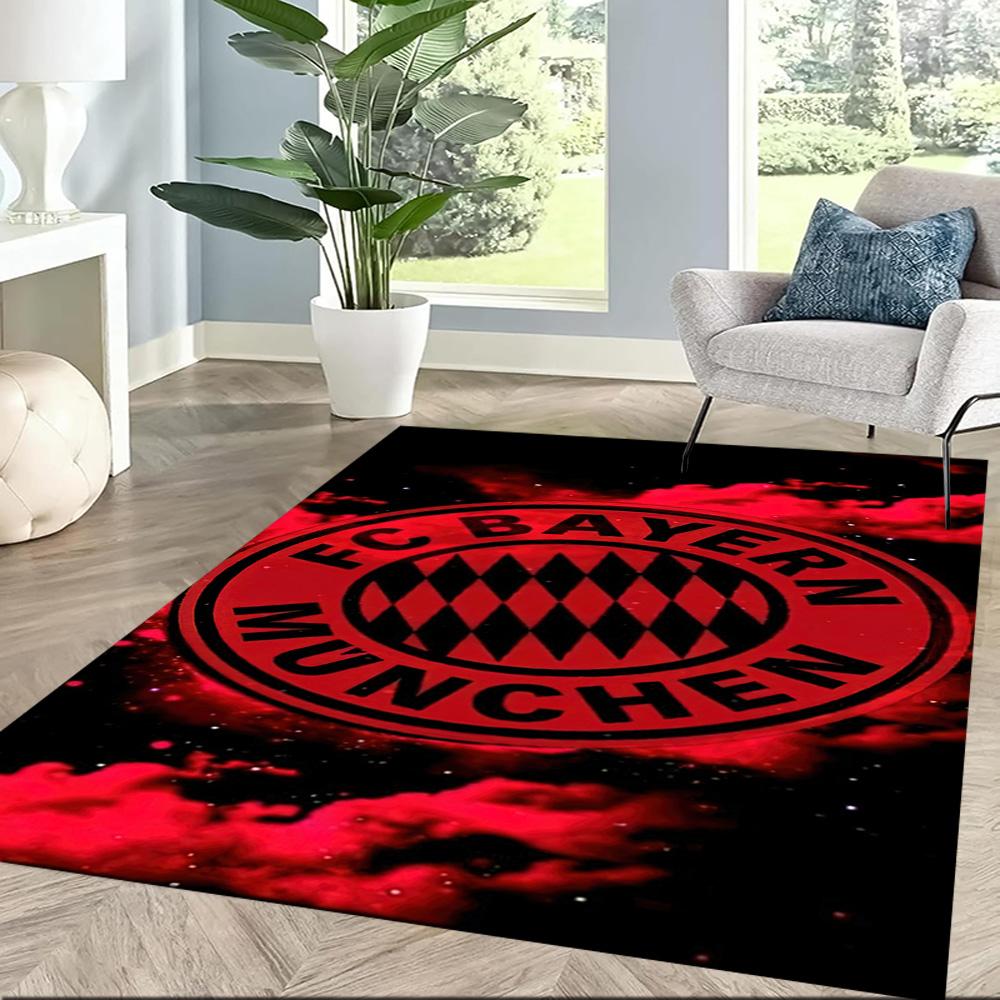 Bayern Munich Football Crest 1 Square rugs are a great choice for living rooms, bedrooms, home décor, and as gifts
