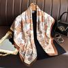 90 * 90cm New Twill Silk Simple Sun Protection Warm Large Square Scarf Shawl Headscarf For Women