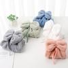 Hand Towel Coral Fleece Solid Color Design Bow Decoration Quick Dry Absorbent