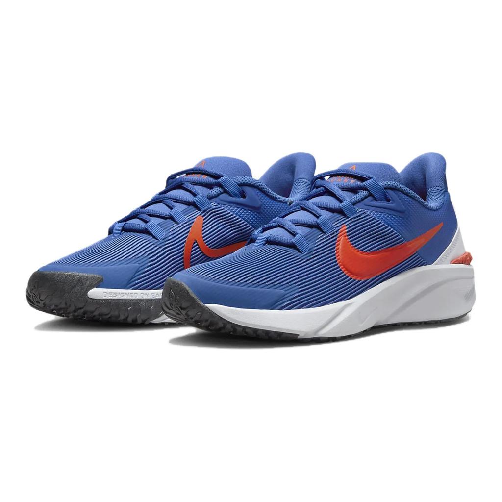 Nike Star Runner 4 GS Astronomy Blue Total Orange Kids Sneakers White Team-Orange DX7615-402