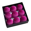 9pcs/set Flocking Velvet Christmas Balls Glitter Xmas Tree Pendant Christmas Spheres  Party Favors