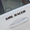 GIRL RACER Наклейки на машину для тюнинга Автомобильное окно Съемные виниловые наклейки Маслостойкое украшение Мотоцикл Отделка бензобака Знак для водителя-женщины