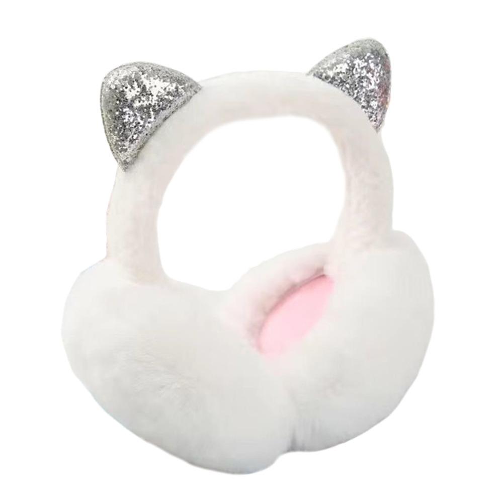 Cute Rabbit Design Animal Ear Earflap Hat Thickened Foldable Design Beanie Cap Cartoon Pattern Korean Style