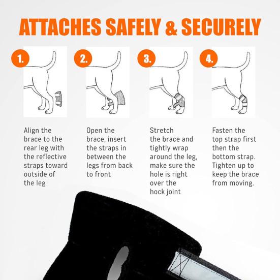 Dog Canine Rear Leg Hock Joint Brace Compression Wrap Dog Leg Sleeve for ACL CCL Injury Sprain Protection Arthritis Relief