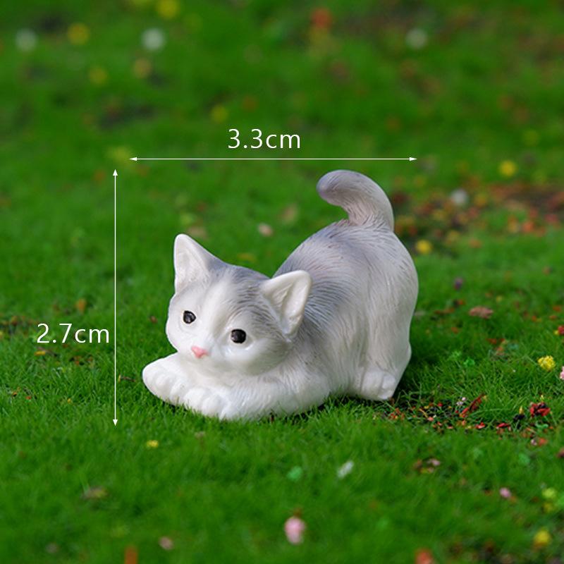 1 шт. DIY микропейзаж домашний декор смоляной кошачий орнамент фигурка котенка животное миниатюрный сказочный сад кукольный домик украшение