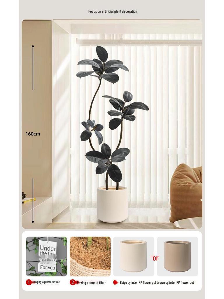 Luxurious Large Faux Green Plant Decoration for Indoor Use