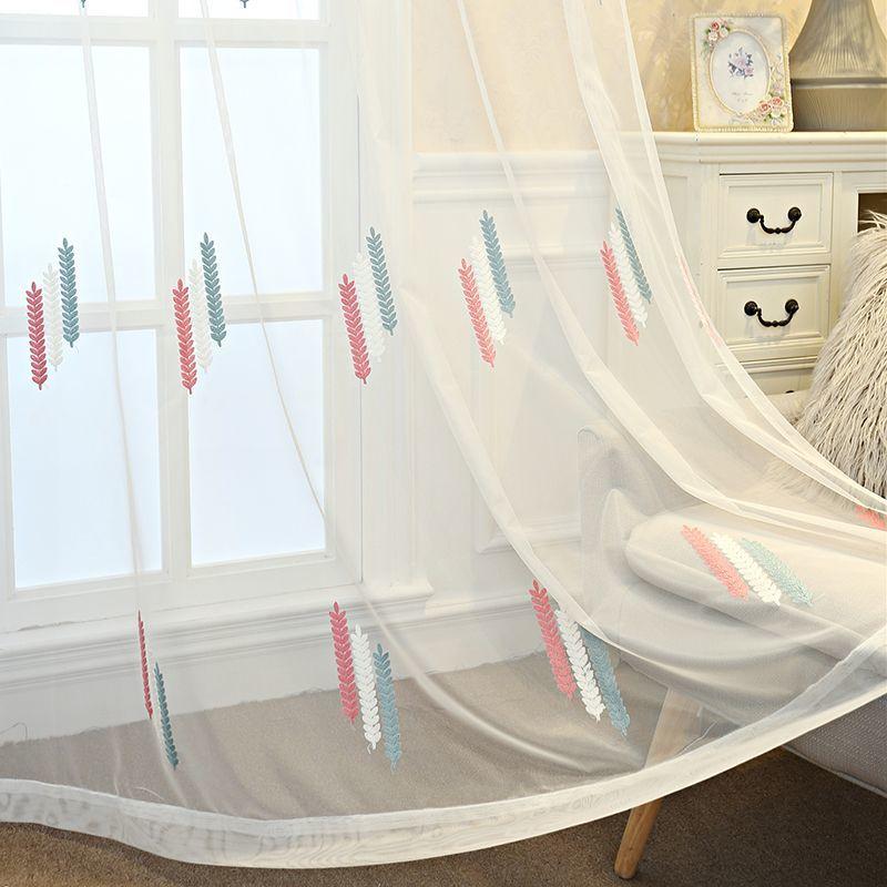 Перегородка Прозрачная Занавеска Роскошная Синяя Вышитая Прозрачная Занавеска Кружевная Вуаль Драпировки Светофильтрующая Занавес Винтажный Цветочный Декор Для Окна