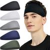 Running Fitness Headband Men'S And Women'S Sports Yoga Sweat Absorbing Belt Elastic Headscarf Solid Color Headscarf