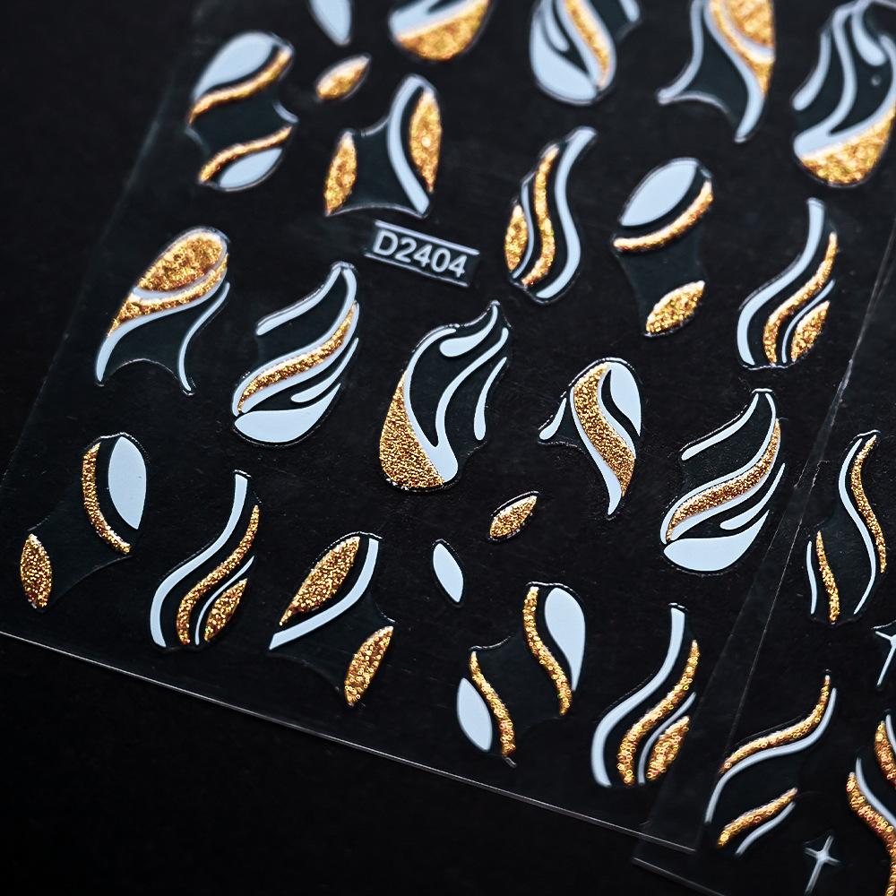 Наклейки для ногтей для девочек Золотая линия Наклейки для ногтей 1 шт.