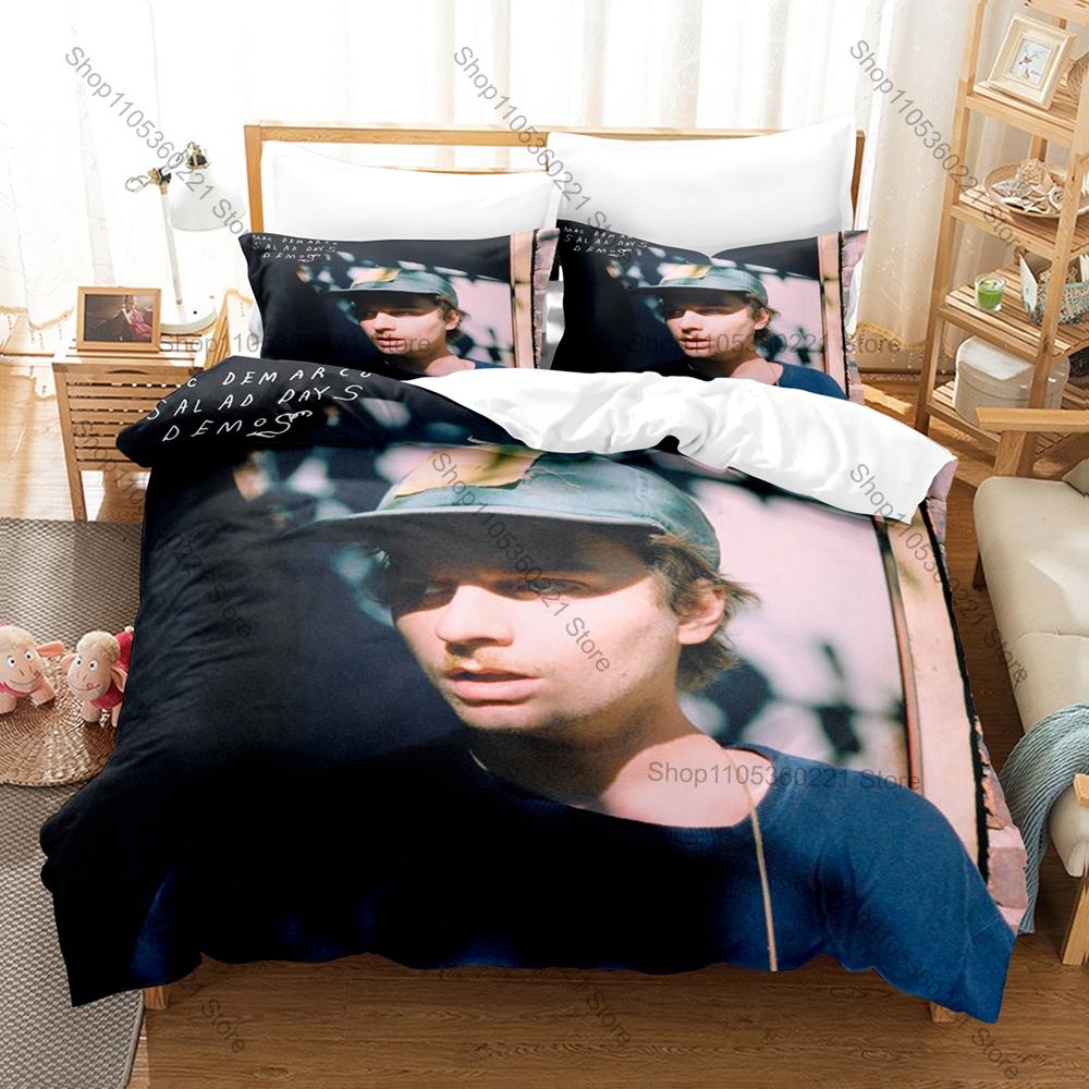 Mac DeMarco Duvet Cover + 2 Pillowcases, Indie Pop Singer This Old Dog Album Print Bedding Set Soft Fabric for Music Fans