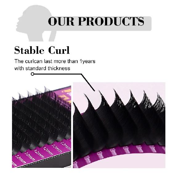 16Rows Classic Individual Eyelash Extension Lashes Matte Black Professional Soft Natural