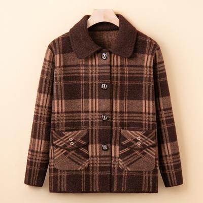 Свитера для женщин среднего и пожилого возраста и свитера для бабушек для новой толстой весны и осени, вязаные свитера для пожилых, одежда, пальто