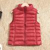 FASHION 24 новый легкий и тонкий пуховик женский жилет короткий большой размер воротник-стойка жилет пуховый жилет подкладка Одежда