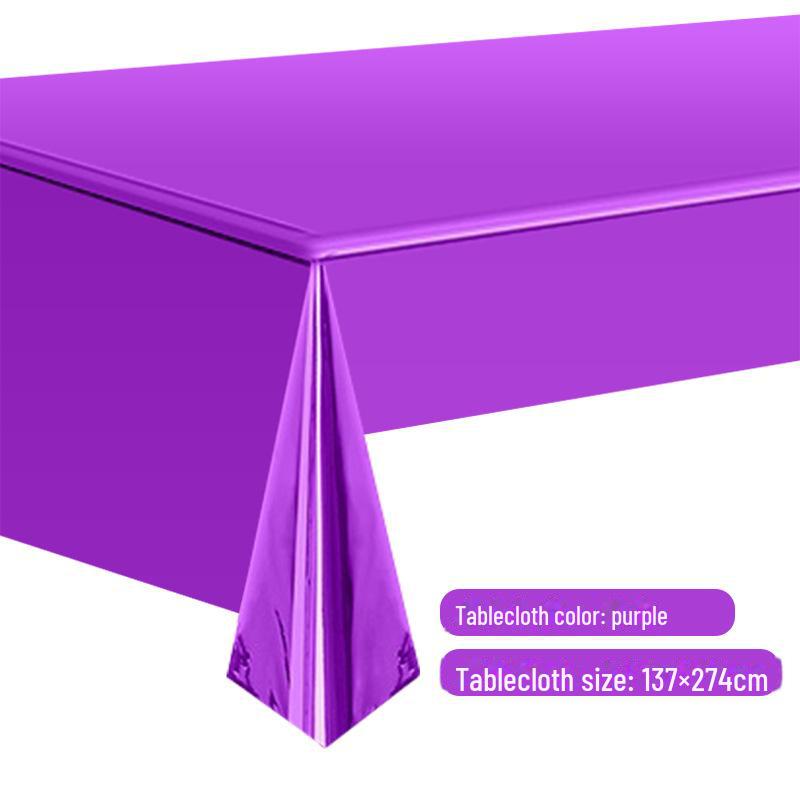 Новая одноразовая скатерть из алюминиевой пленки Cross-Border Gold & Rose Gold (137x274 см) – Товары для вечеринок