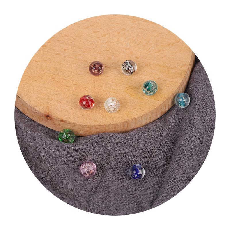 Светящиеся стеклянные бусины для самодельных украшений - круглый материал для браслета из бусин