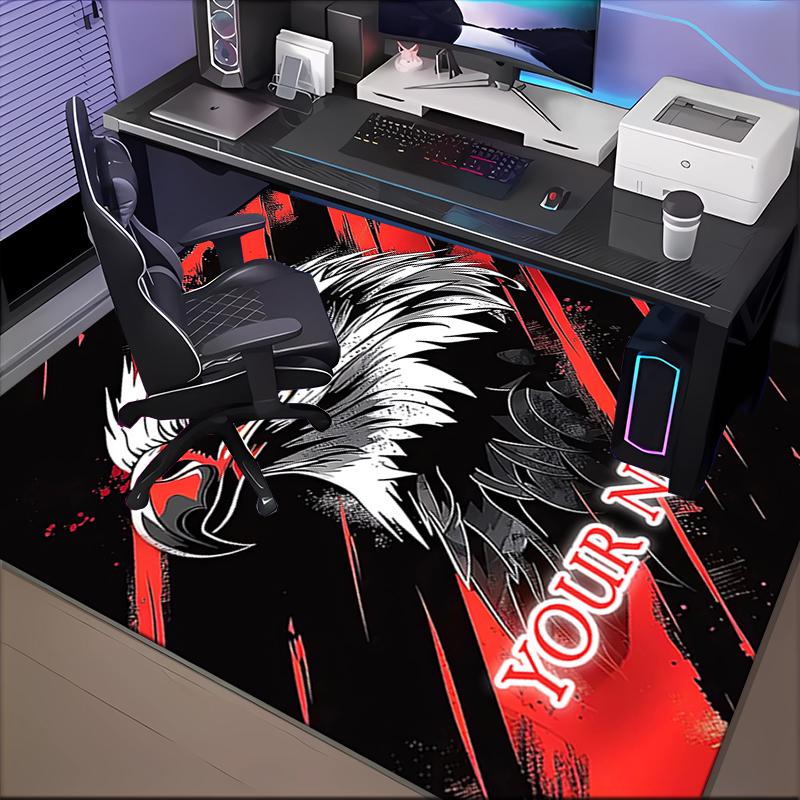 1PC Custom Name Eagle Power Artwork Theme Floor Mat Ideal for Living Room, Game Rooms, Office, Bedroom Floor Mat Playful Design