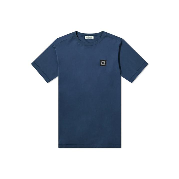 STONE ISLAND Мужская футболка с коротким рукавом и нашивкой-логотипом T-Shirts 721524113-V0028