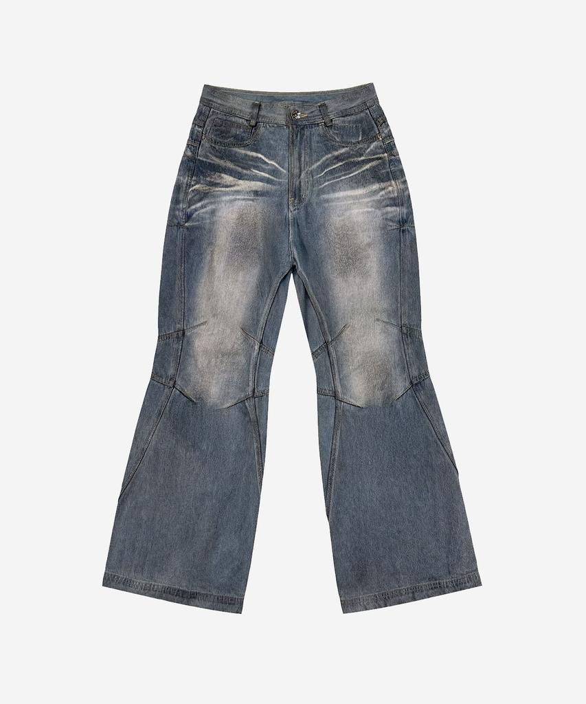 BLR Double Yoke Oil Washed Bootcut Denim Pants