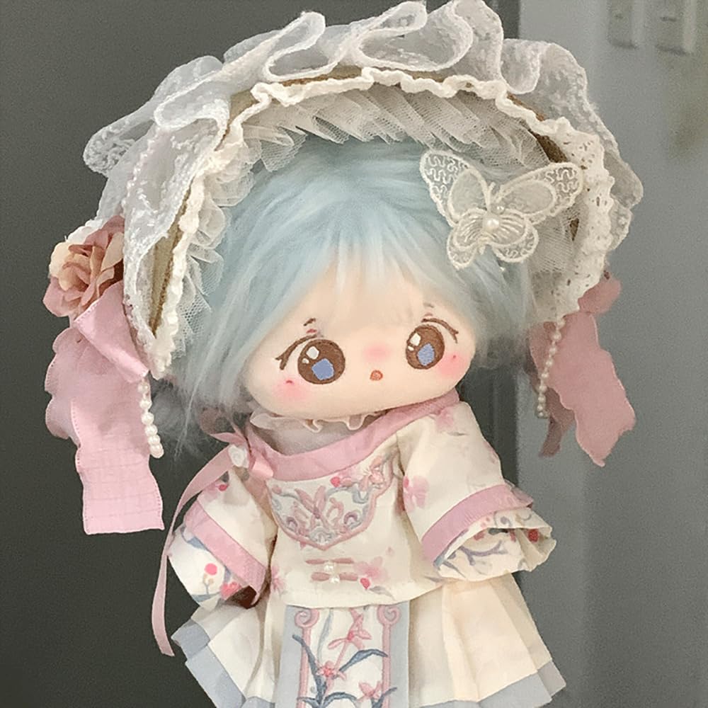 Niannyyhouse 20 см Плюшевая Кукла в Древнем Стиле Ханфу Хлопковая Кукла Наряд Одежда, Головной Убор, Пальто, Юбка, (A1)