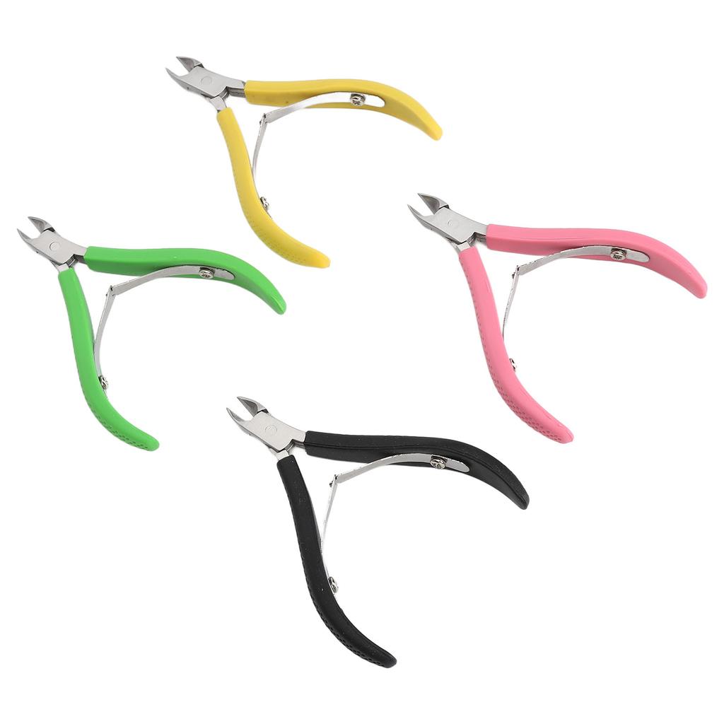 Кусачки для ногтей, триммер, нержавеющая сталь, 4 цвета, нескользящая силиконовая ручка, кусачки для удаления омертвевшей кожи для салона красоты