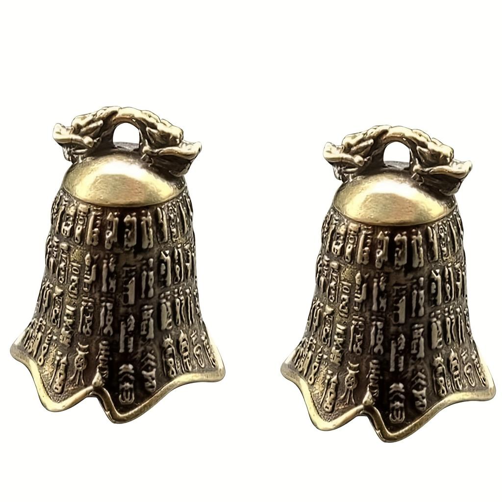 2 Pieces, Brass Bell, Brass Keychain, Metal Trim Retro Trim, Metal Keychain, Retro Keychain, Metal Trim Brass Trim