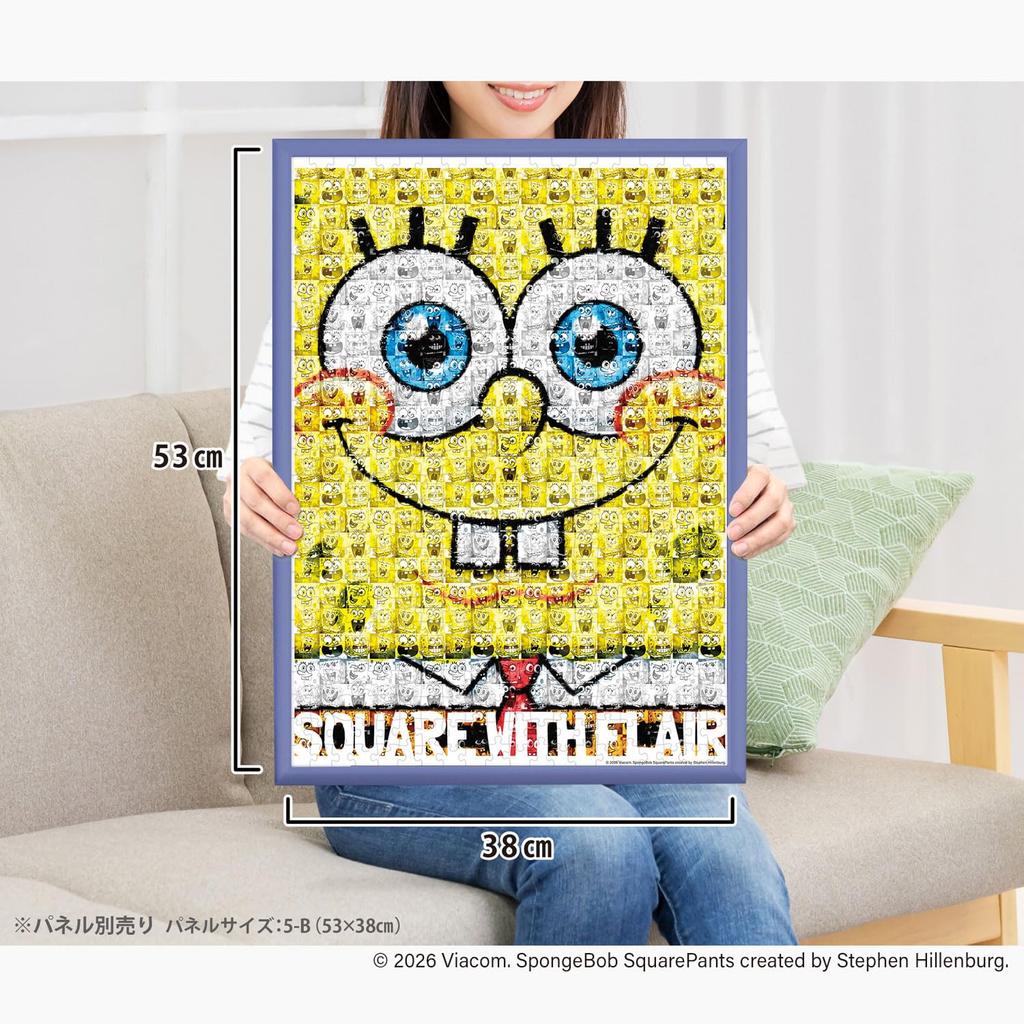 APPLEONE Пазл SPONGEBOB MOSAIC 500 Сделано в 53 x 38 Губка Боб 500-337 (Мозаика Губка Боб) штуки, Япония, см,