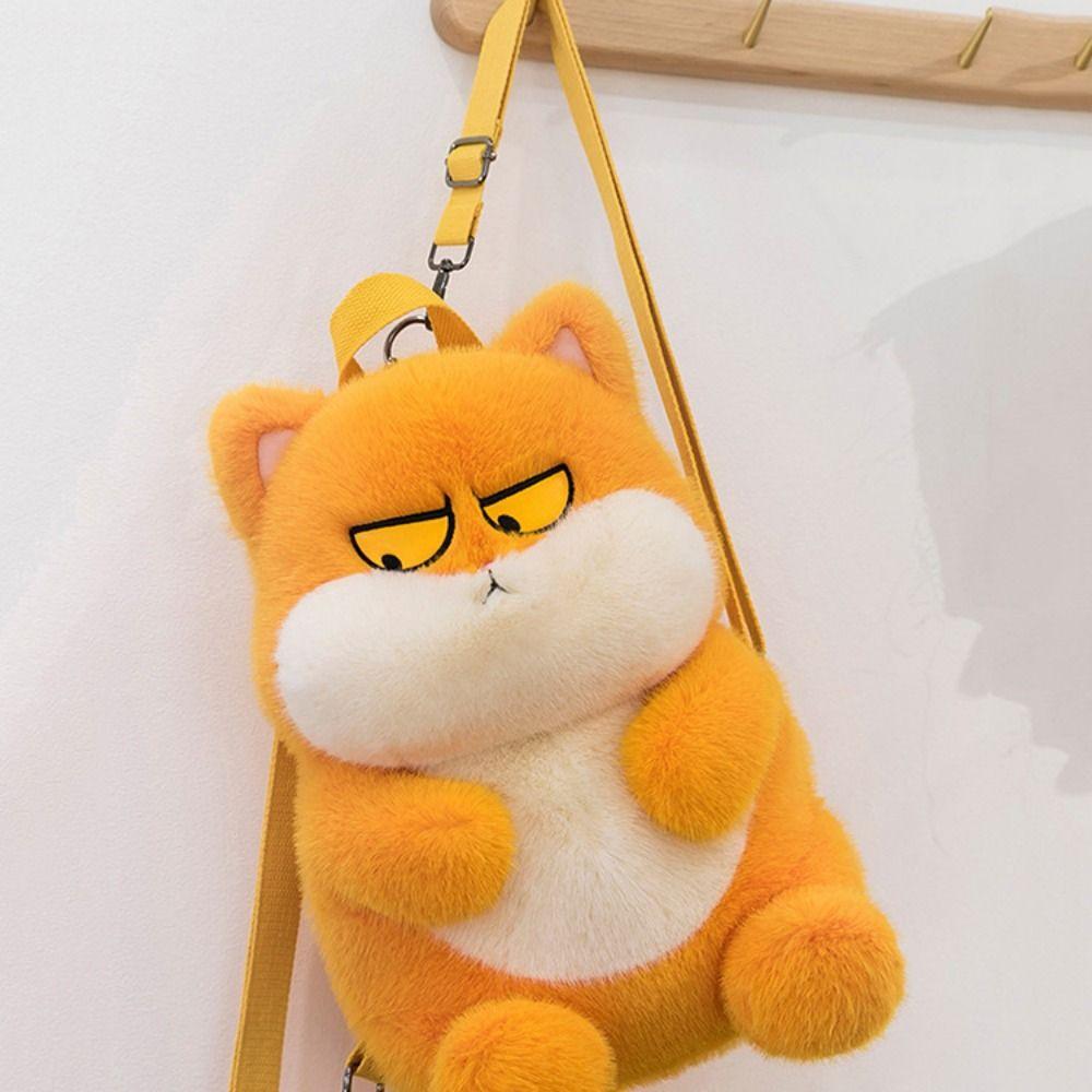 Phone Bag Little Cat Doll Shoulder Bag Animals Cartoon Plush Schoolbag Cat Plush Backpack Outdoor