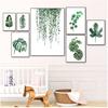 Скандинавский постер с растением и зелеными листьями Peinture Para Laminas Decorativas Pared Cuadros постеры и принты настенная живопись на холсте
