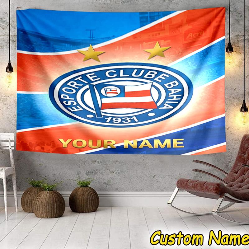 Custom Name Esporte Clube Crest Tapestry Room Decoration Wall Hanging for Living Room Bedroom, dormitory, Birthday and Christmas gifts