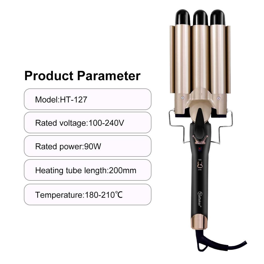 Hatteker Eggroll Curling Iron Bed Head Wave Artist Deep Waver Fast Heating Ceramic Technology Curling Iron